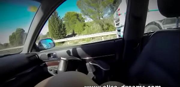  Sucking the driver in front of some truckers